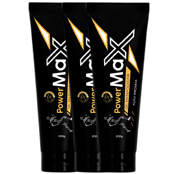 Power Max Gel Massageador 200g 3 UND